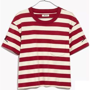 Madewell Easy Crop Tee in Murph Stripe